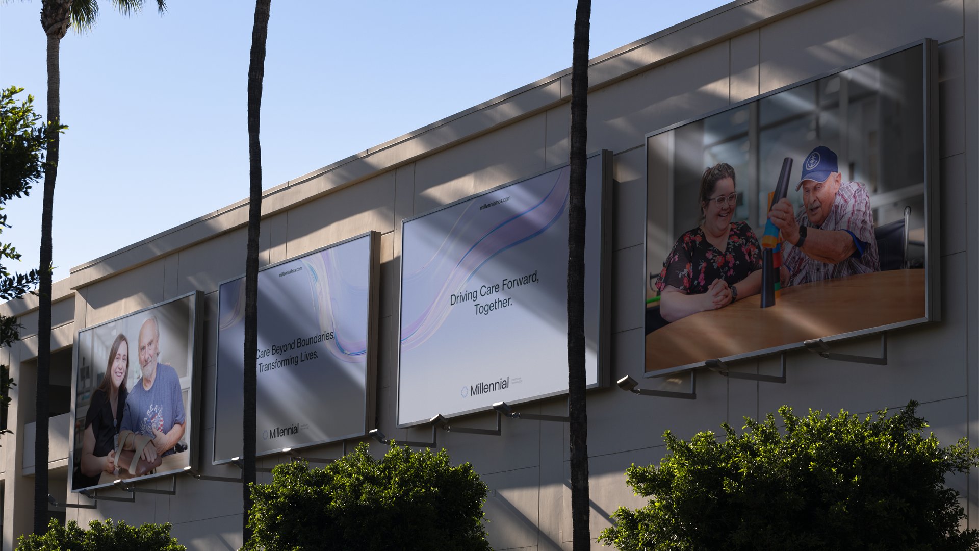 Millennial billboards – campaign imagery with brand wave