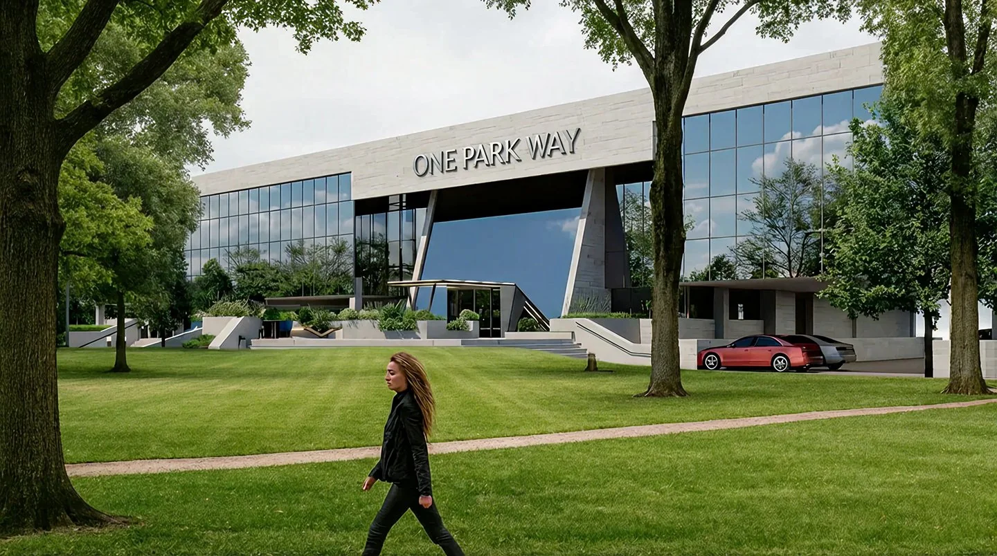 One Park Way, a Route 17 commercial real estate transformation branded by MOZART&CO.