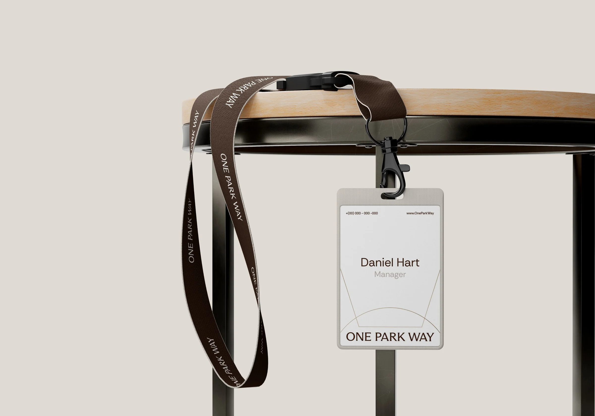 One Park Way lanyard and ID badge