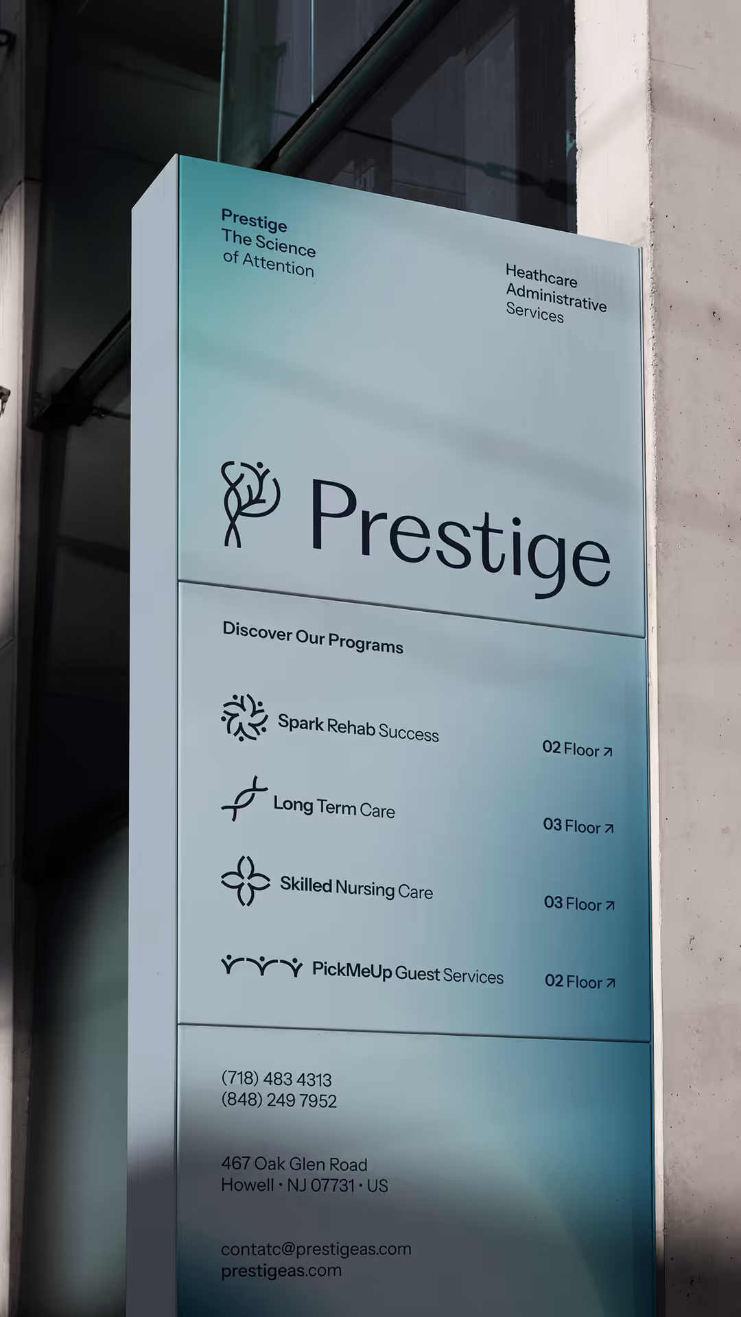 Prestige wayfinding signage application