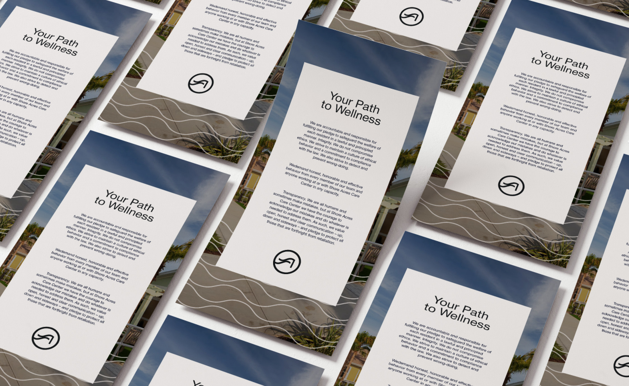 Repeating layout of the Shore Acres Your Path to Wellness leaflet